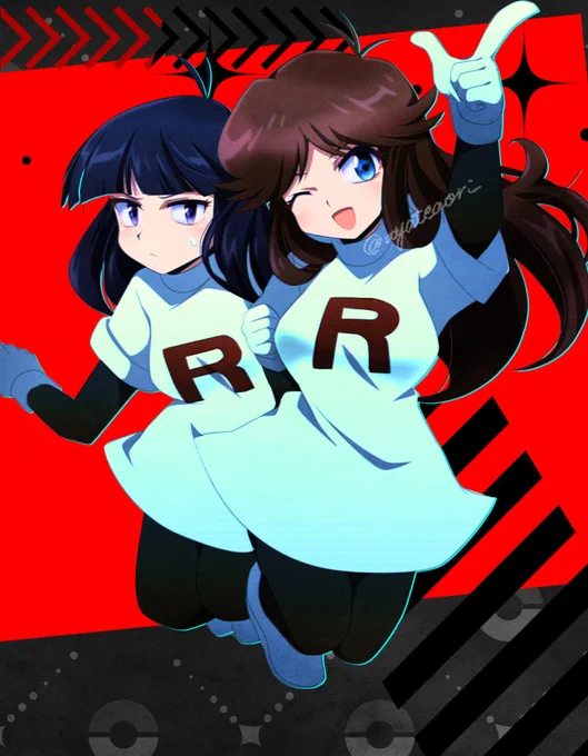 もしもR団/表紙案とナツメとブルー 