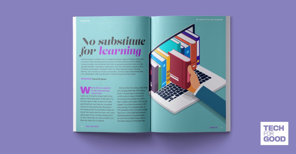 No substitute for learning Karthik Krishnan discusses the future of  #education, the need for life-long learning, how curiosity is the key to education, and why digital enhancement is the way forward in transforming the schools system:  https://bit.ly/3pmd5o2&nbsp;