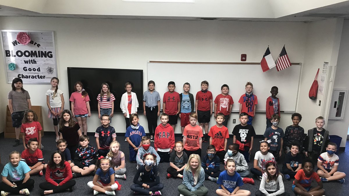 These 3rd graders salute all veterans on #VeteransDay2020 #walkerstrong #mymisd ⁦<a href="/baas_stars/">Jessica Baas</a>⁩ ⁦<a href="/mrslindsay3rd/">Mrs Lindsay's Class</a>⁩
