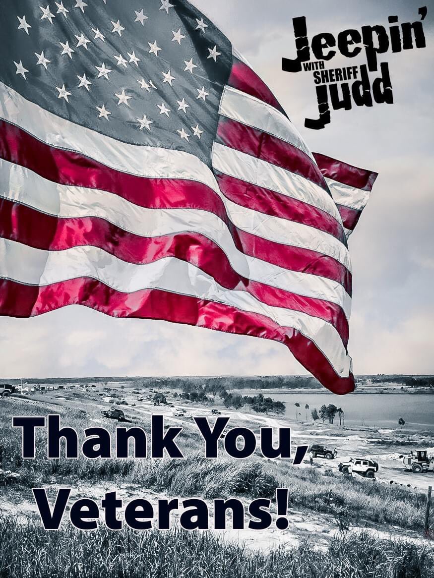 Thank you to all the veterans who have served our great nation in both war times and in peace. It is because of you - the brave - that we are the Land of the Free. 

#VeteransDay￼ #TheseColorsDontRun #Merica #ThankYou #JeepinWithJudd #JWJ2021