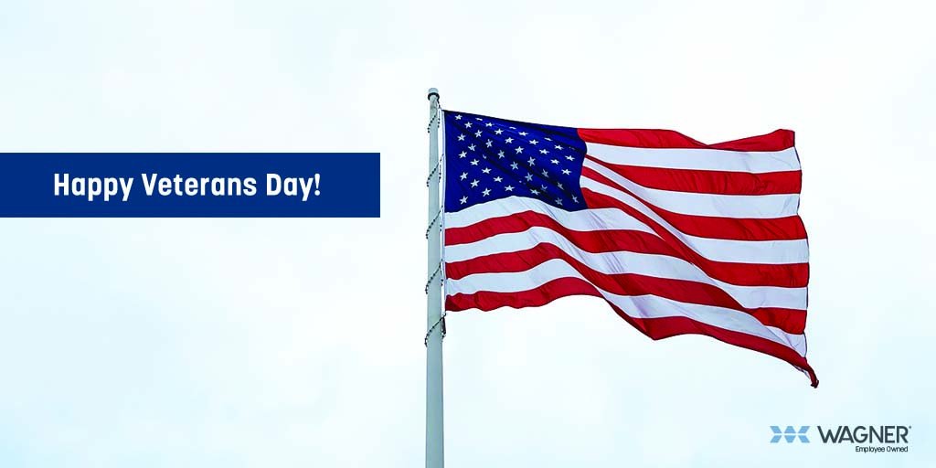 Today we take the time to recognize all those who have served in the armed forces. From all of us at Wagner, thank you for your service and happy Veterans Day!