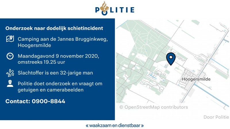 Melding schietincident Hoogersmilde
