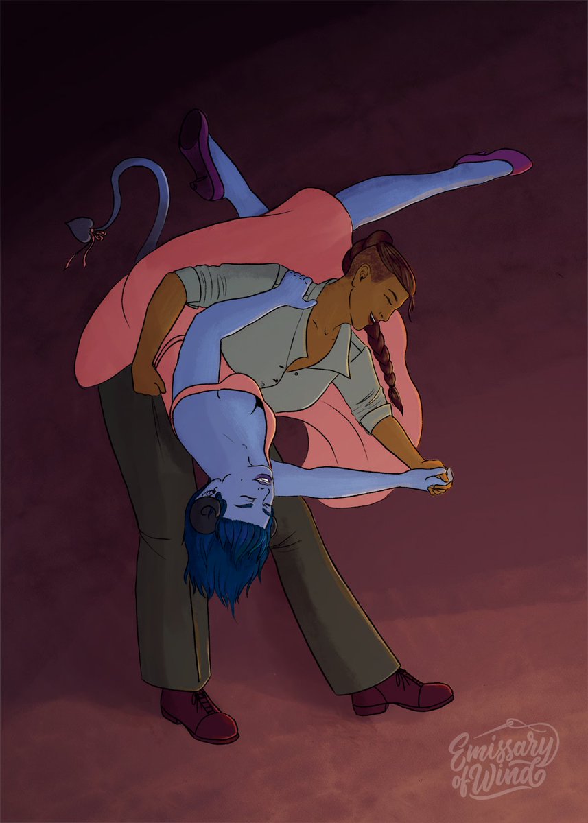 emissaryofwind's tweet photo. I don't have the strength to do more than one piece or a really rendered one in time but I still wanted to participate in @beaujesterweek and them dancing together takes up a large percentage of my mind #Criticalrole #criticalrolefanart #beaujesterweek2020 #beaujester https://t.co/OAlnIZ300n