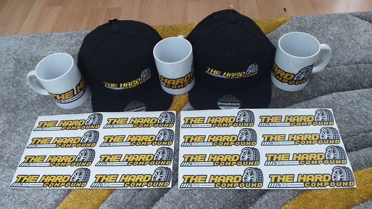 TheHardCompound's tweet photo. *Merch*
We have the THC stickers for your car, bike or laptop... caps & mugs for sale - profits go in the "helping young drivers & riders" pot.
Help us to help top young talent!
Stickers £2.00
Caps: £10.99
Mugs: £8.99
Comment / message us if you're interested.
#HelpThemEarly https://t.co/Id8RrbuyL9