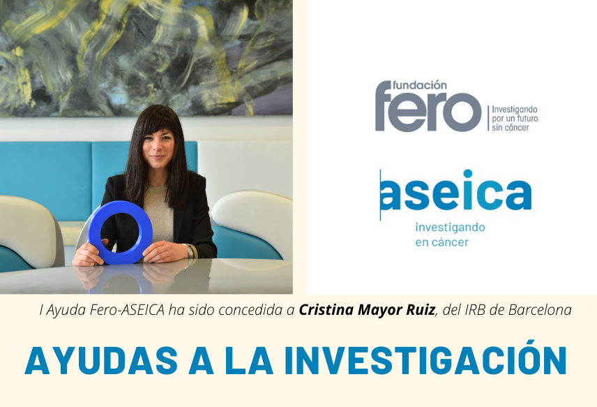AYUDAS A LA INVESTIGACIÓN EN CÁNCER 🧪🔬🧬

➡️I Ayuda <a href="/FundacionFero/">Fundación Fero</a>-ASEICA a <a href="/CrisMayorRuiz/">Cris Mayor-Ruiz</a> de <a href="/IRBBarcelona/">IRB Barcelona</a> por proyecto en técnica de degradación de proteínas implicadas en cáncer ⤵️

Más info: aseica.es/la-i-ayuda-fer… 

#ASEICACancer #ASEICAInvestiga