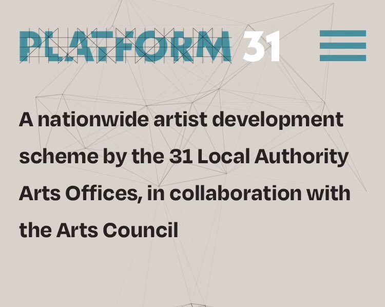 SDCCArts's tweet photo. The Local Arts Ireland Offices (ALAAO @localartsire), in collaboration with the @artscouncil_ie, present PLATFORM 31

🧑🏻‍🎨€8,000 bursary 

📆Closing Date for Applications: Monday 30 Nov 2020 5pm.
❗️More Info: https://t.co/B8h16gQIcB 📬l localartsireland@gmail.com https://t.co/PHfgcpj8WH