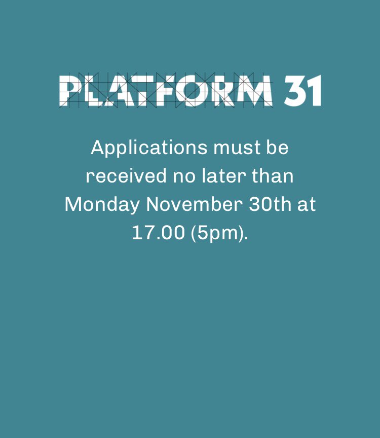 SDCCArts's tweet photo. The Local Arts Ireland Offices (ALAAO @localartsire), in collaboration with the @artscouncil_ie, present PLATFORM 31

🧑🏻‍🎨€8,000 bursary 

📆Closing Date for Applications: Monday 30 Nov 2020 5pm.
❗️More Info: https://t.co/B8h16gQIcB 📬l localartsireland@gmail.com https://t.co/PHfgcpj8WH