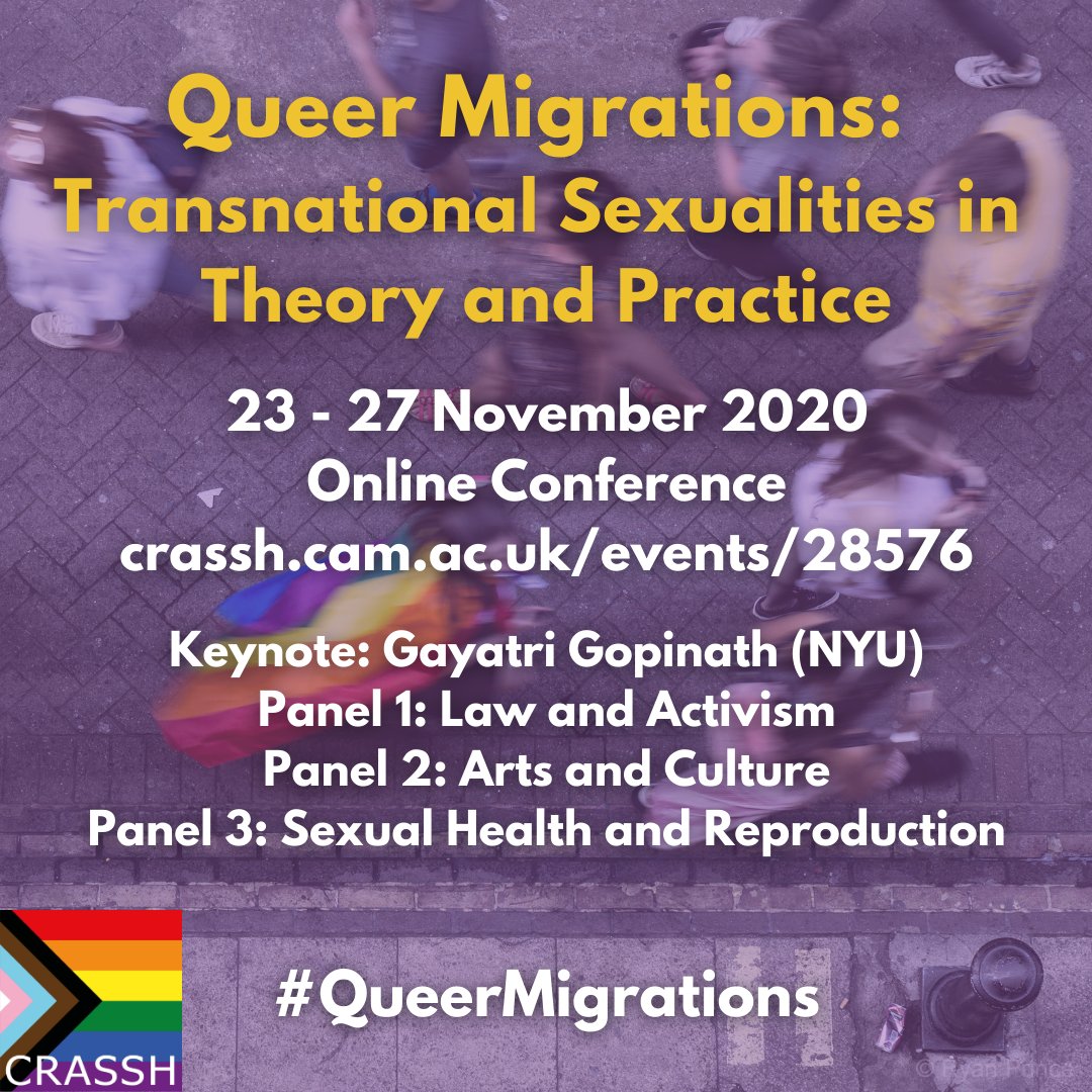 CRASSHlive's tweet photo. 👏  Register now for our upcoming #onlineconference Queer Migrations: Transnational Sexualities in Theory and Practice from 23 - 27 Nov 2020. Pick your panels and sign up ➞ https://t.co/F5YC3XMr3q.
#QueerMigrations https://t.co/Sz3VUNOeMl