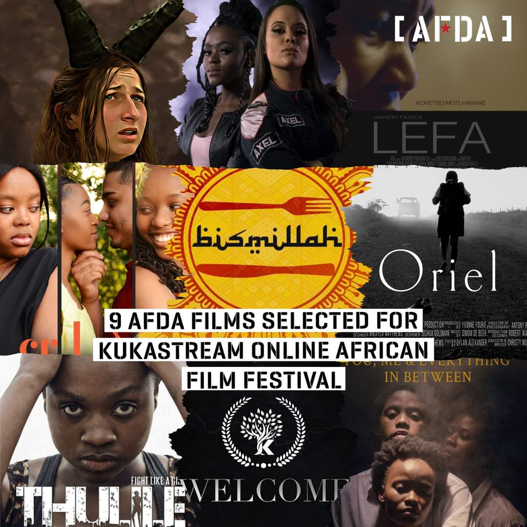 afda_co_za's tweet photo. 🔥Nine AFDA films selected for Kukastream Online African Film Festival 🤩🔥

Read full article: https://t.co/BfYMrzJeq4

#AFDAforEveryone #AFDA #HumansofAFDA #Creativate #AFDAAlumni #directing #director #writing #filmmaking #films #cinematography #SouthAfrica #Africa #filmschool https://t.co/zMX79UjWtB