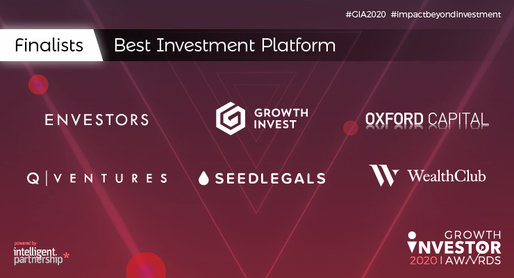 A big round of applause to all the Best Investment Platform finalists: <a href="/EnvestorsLondon/">Envestors</a> <a href="/GrowthInvestUK/">GrowthInvest</a> <a href="/Oxford_Capital/">Oxford Capital</a> <a href="/QVenturesCo/">QVentures</a> <a href="/seedlegals/">SeedLegals</a> <a href="/WealthClubUK/">Wealth Club</a>. Best of luck in the final leg of the race and may the best man win! 👏 #GIAwards2020 #impactbeyondinvestment #SME