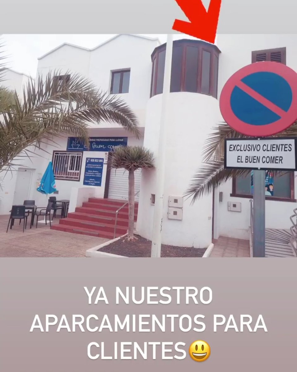Ya tenemos a disposición de nuestros clientes, el aparcamiento exclusivo de clientes, para que no tenga que dar vueltas. Calle Princesa Ico 65 Playa Honda.
