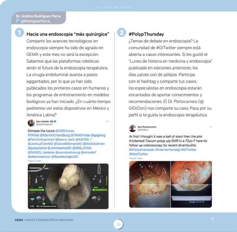 RodriguezParra_'s tweet photo. En este 📅 en #GEMA de @AmegMexico
✅@SamAtallahMD: Hacia una endoscopia “más quirúrgica”
✅@GIDrDon: #PolypThursday
✅@EndoscopyOthman: Experto en Cirugía Endoluminal.
✅@EndoscopiaINCan: Endoscopia hecha en el @incanMX https://t.co/GcWjOo1LbU