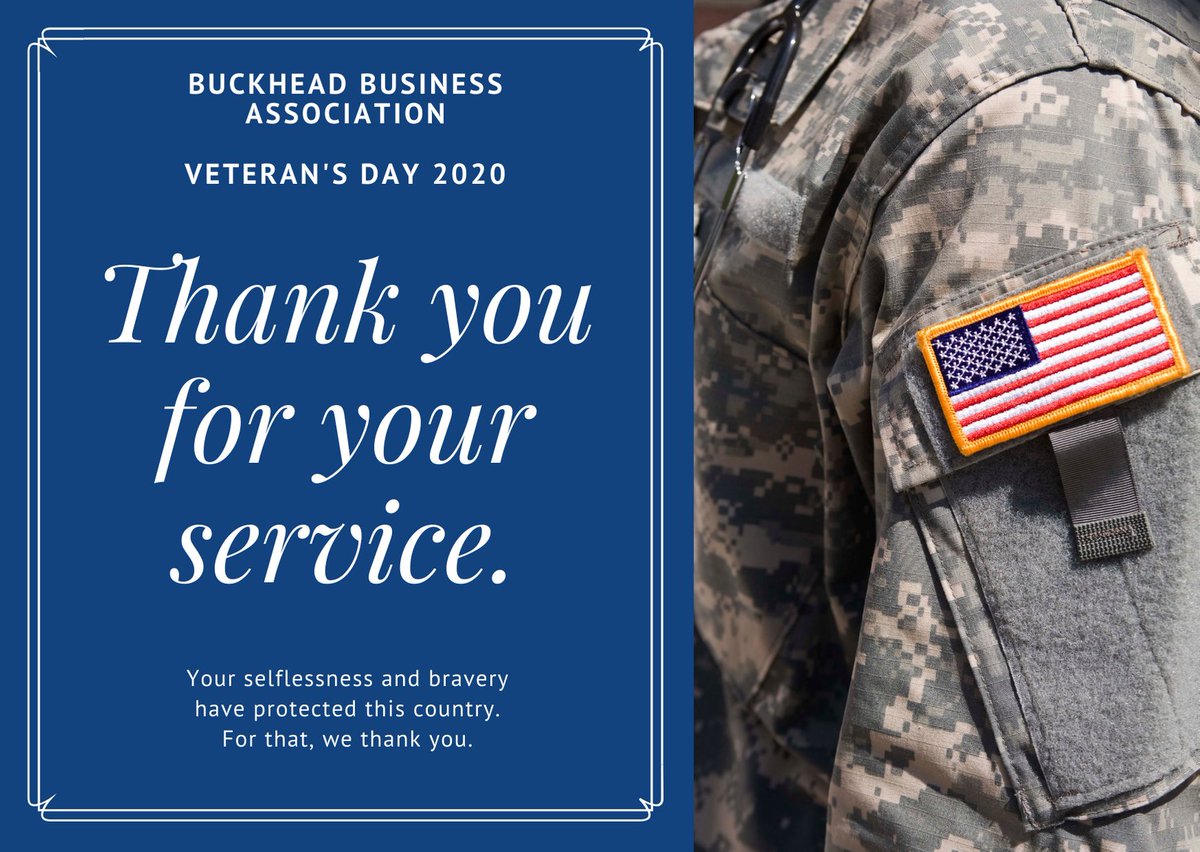 Thank you to all of our veterans! #buckheadbiz #buckhead