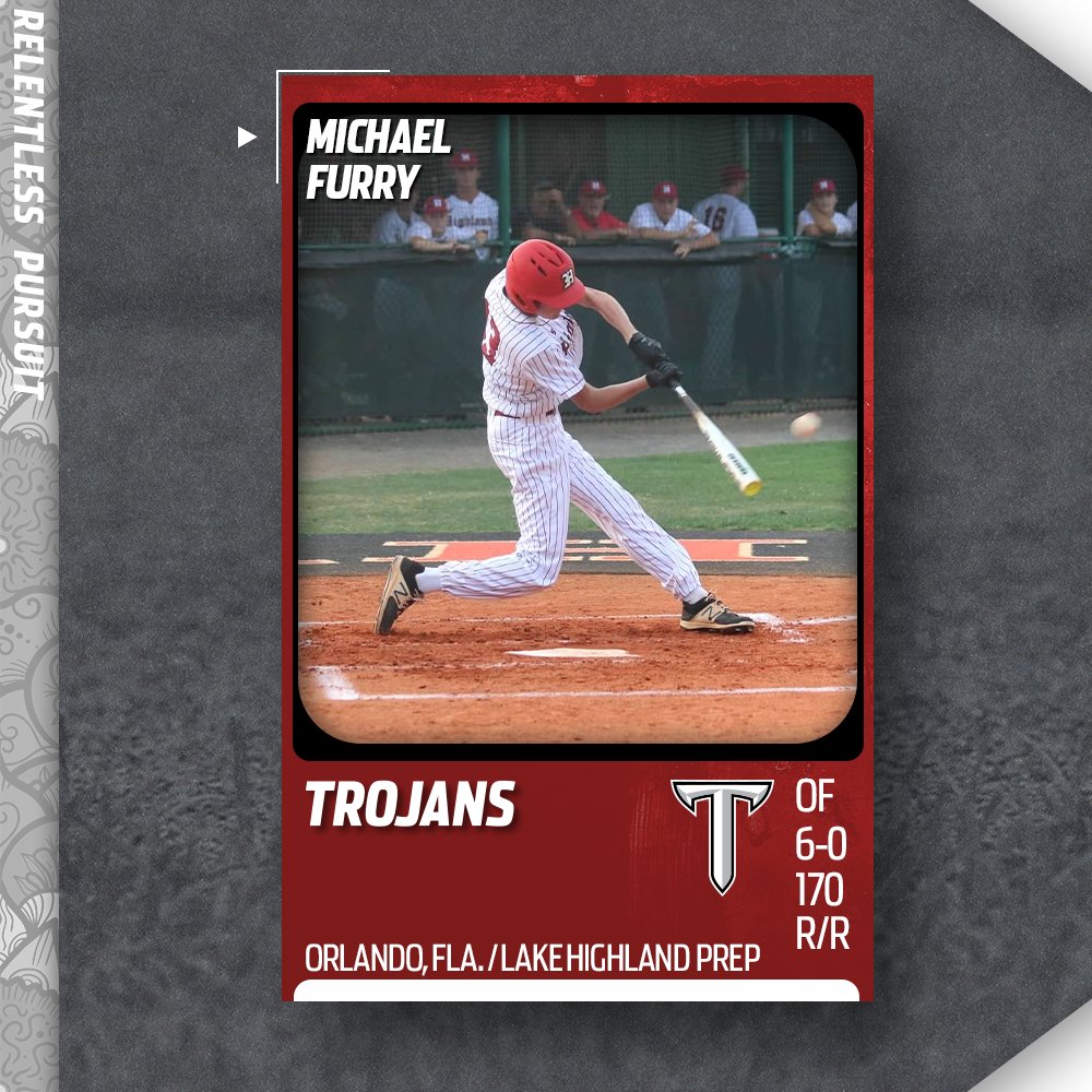 TroyTrojansBSB's tweet photo. First one of the day ‼️

Trojan Nation, help us welcome Michael Furry to the squad!

#theTROYway | #OneTROY ⚔️⚾️ https://t.co/8FiZcsLJNX