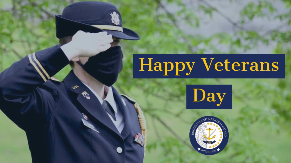 RINationalGuard's tweet photo. Today we honor our fellow Americans who have answered the call to service. To all members of the U.S. Military, past and present, thank you! #VeteransDay #RIsHomeTeam https://t.co/2BxvoKOwKV