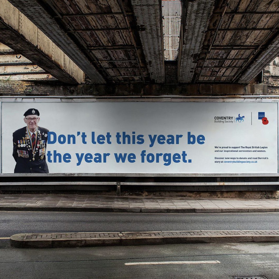 Derrick is usually seen collecting for the #PoppyAppeal. But this year he’s shielding. We joined forces with <a href="/CoventryBS/">Coventry Building Society</a> and <a href="/PoppyLegion/">Royal British Legion</a> to help poppy sellers like Derrick continue to sell poppies and raise funds for our inspirational servicemen and women #everypoppycounts