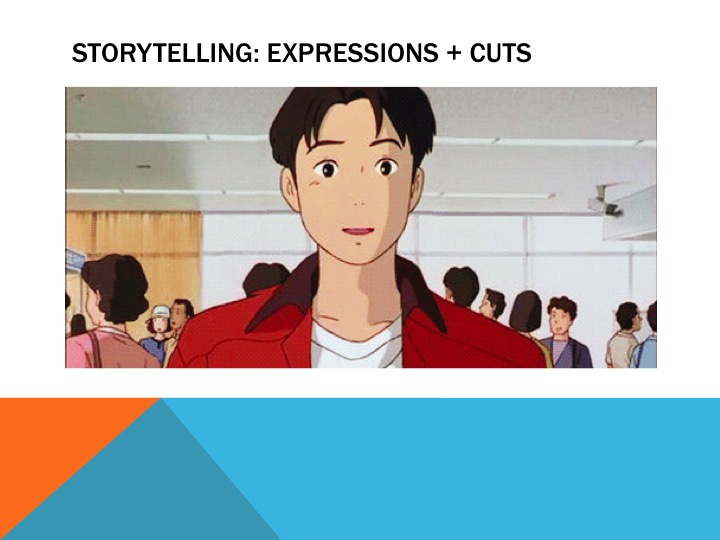 i want to say here that ive forgotten some of the titles of the pegs ive used. but that gif was from ocean waves, the cheapest & gayest studio ghibli movie. as u can see before anybody in the team got inspired by the epic big budget your names, my aims started rather modest