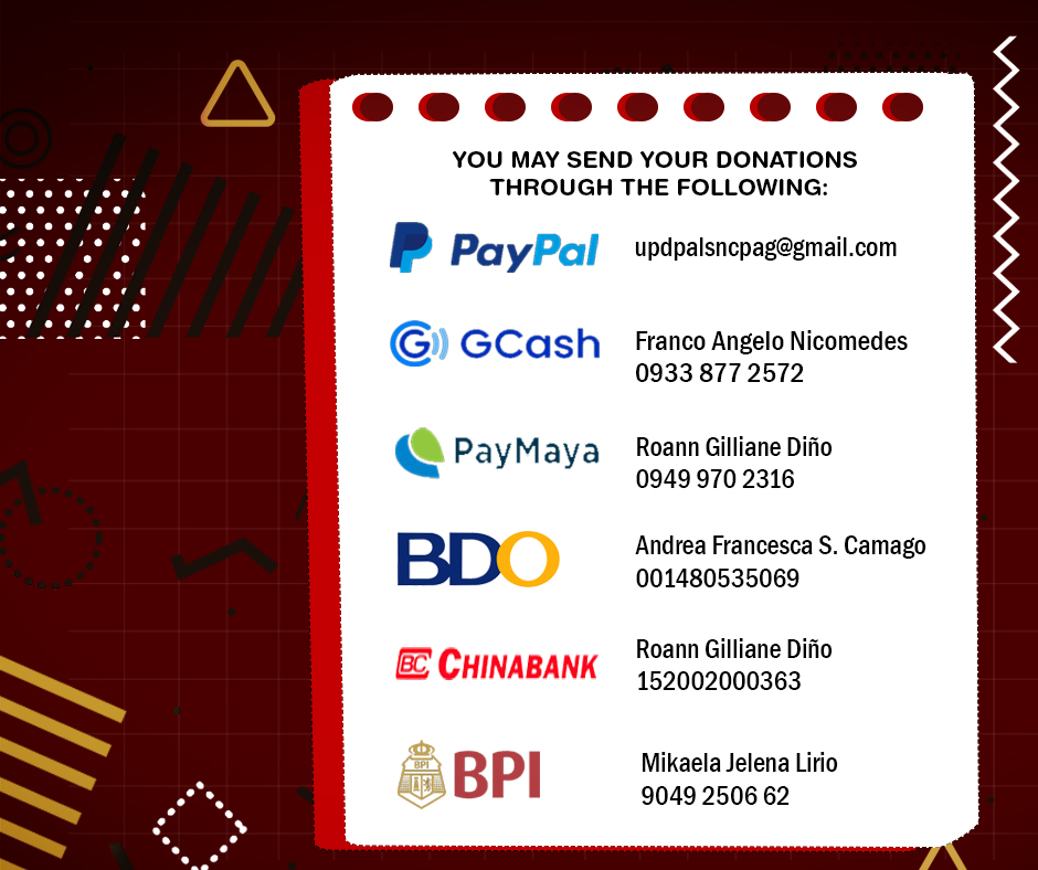 PALSncpag's tweet photo. PALS-NCPAG, recognizing its duty to the general public, is hereby launching Relief for Rolly PH, an initiative aimed at helping the people affected by Typhoon Rolly. Donations can be made in cash or in check. https://t.co/tY5MZQ24kQ