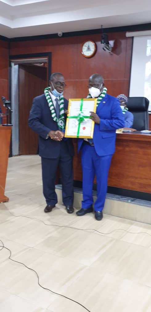 QMS ISO 9001:2015 PRESENTATION OF CERTICATE TO NEMSA AT ARMY RESOURCE CENTRE ABUJA 11/11/2020 BY STANDARDS ORGANISATION OF NIGERIA  (SON)