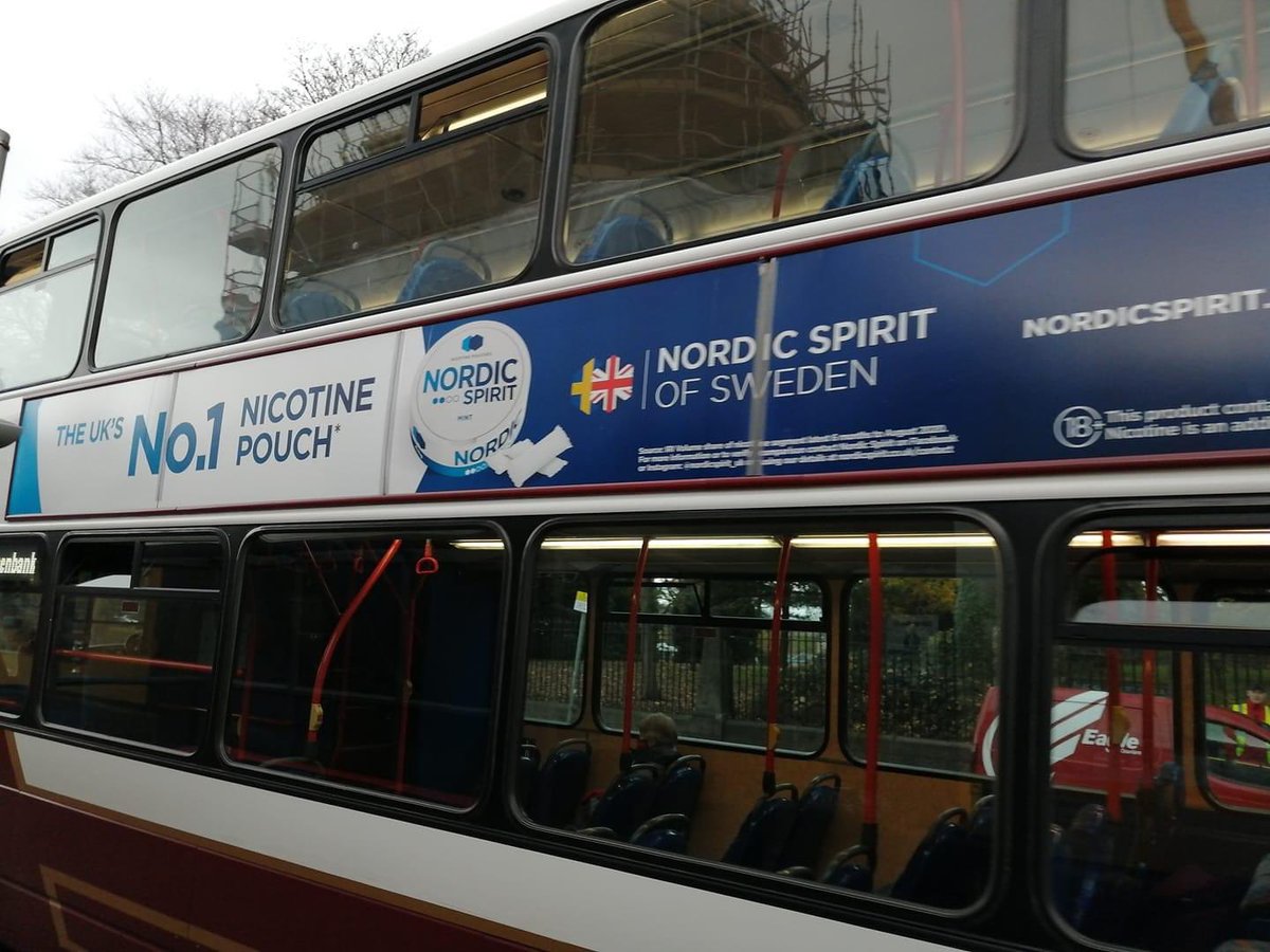 Shelley000000's tweet photo. @ASA_UK @on_lothianbuses @journey2CRM How can this advert for nicotine/tobacco be acceptable on the side of a bus in Edinburgh? https://t.co/myQdIaZpiH