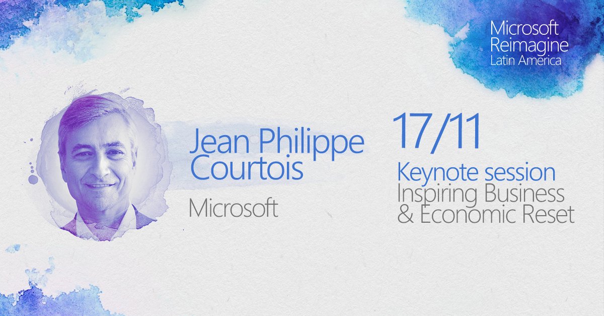 MicrosoftLatam's tweet image. Los mejores especialistas del mercado en un evento exclusivo para reimaginar tu negocio. Del marketing a personal, operaciones, ciberseguridad y finanzas. Inspírate y lidera la transformación. #MSReimagine Latin America. Reserva tu lugar. msft.it/6013p8gTX
