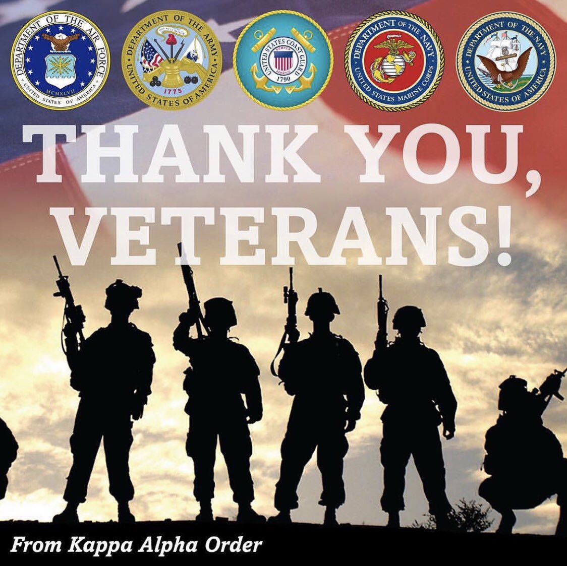 KABetaChi's tweet photo. One day isn’t enough to thank those who have sacrificed their all for us. Thank you to all that have served! https://t.co/9CJtaZGq3v