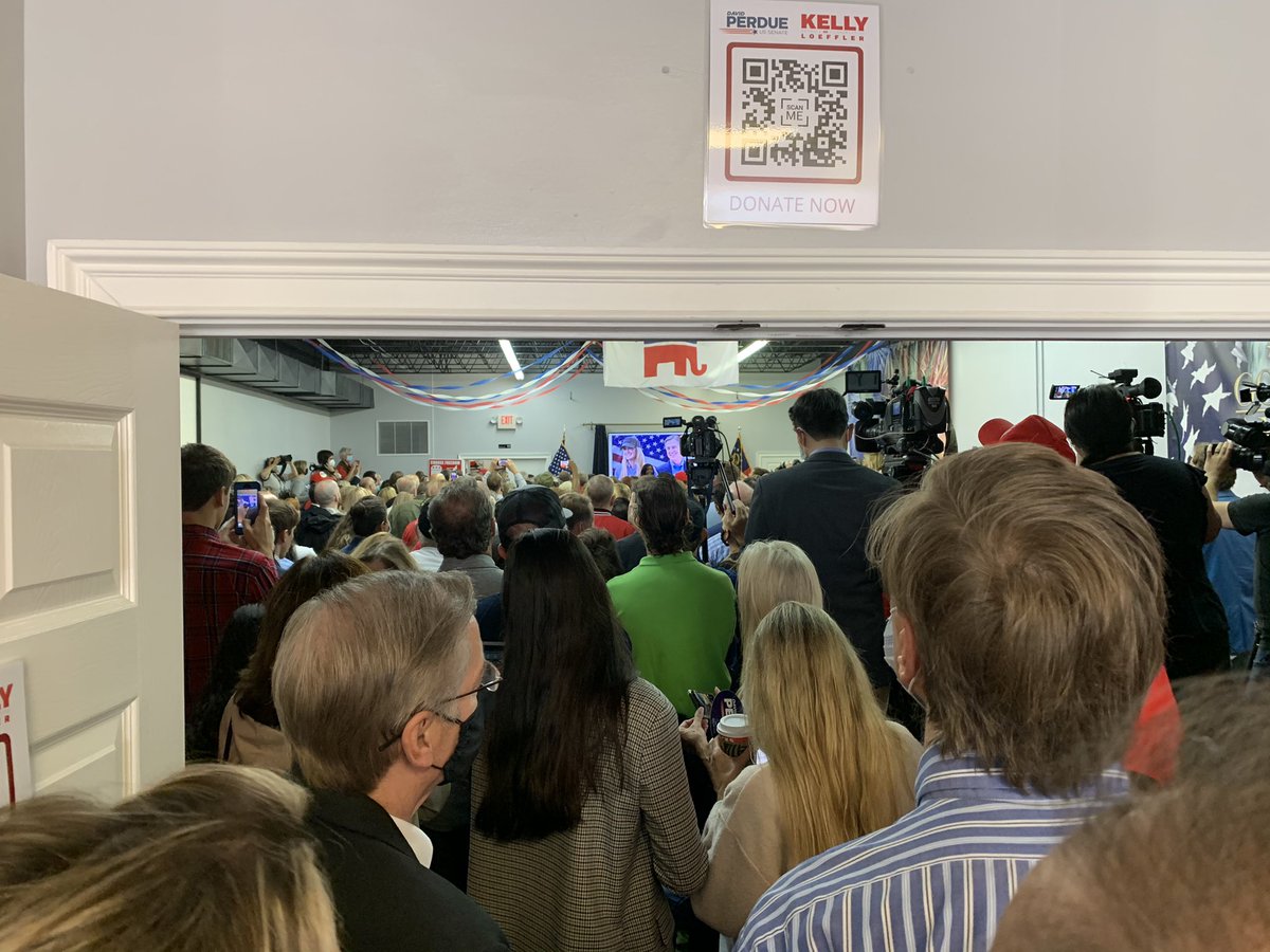 KyungLahCNN's tweet photo. My entire @CNN team has physically left this indoor rally. It’s not safe given the #Covid19 numbers in Georgia. Again, this is the “Save our Majority” rally in Cobb County https://t.co/CyWGEss0Vy