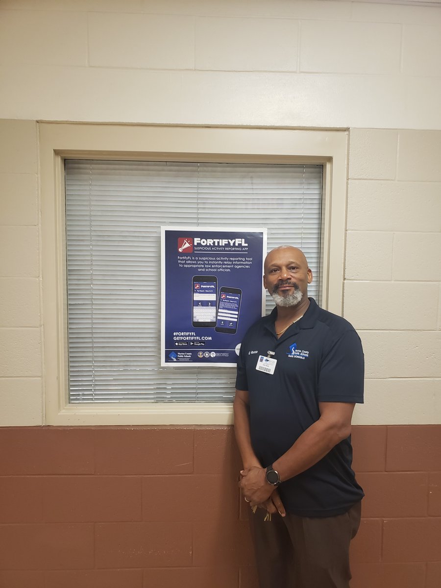 SafeSchoolsMCPS's tweet photo. Thanks you Tracy Sampson, Department of Safe Schools Regional Representative for the visit and the additional FortifyFL (Suspicious Activity Reporting APP) posters on our campuses!  

#WeAreMCPS
#FORTIFYFL
#CelebrateMCPS https://t.co/T0t8hTgeVh