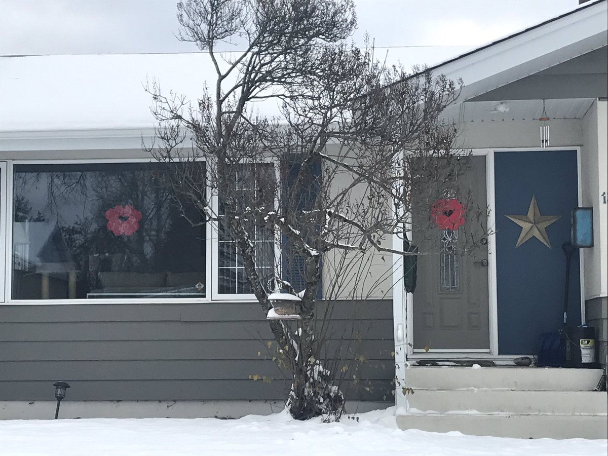 TinaCousins57's tweet photo. Instead of #HeartsofPG I made #PoppiesofPG #LestWeForget @CityofPG @SD57PG https://t.co/BTl9IAc4E3