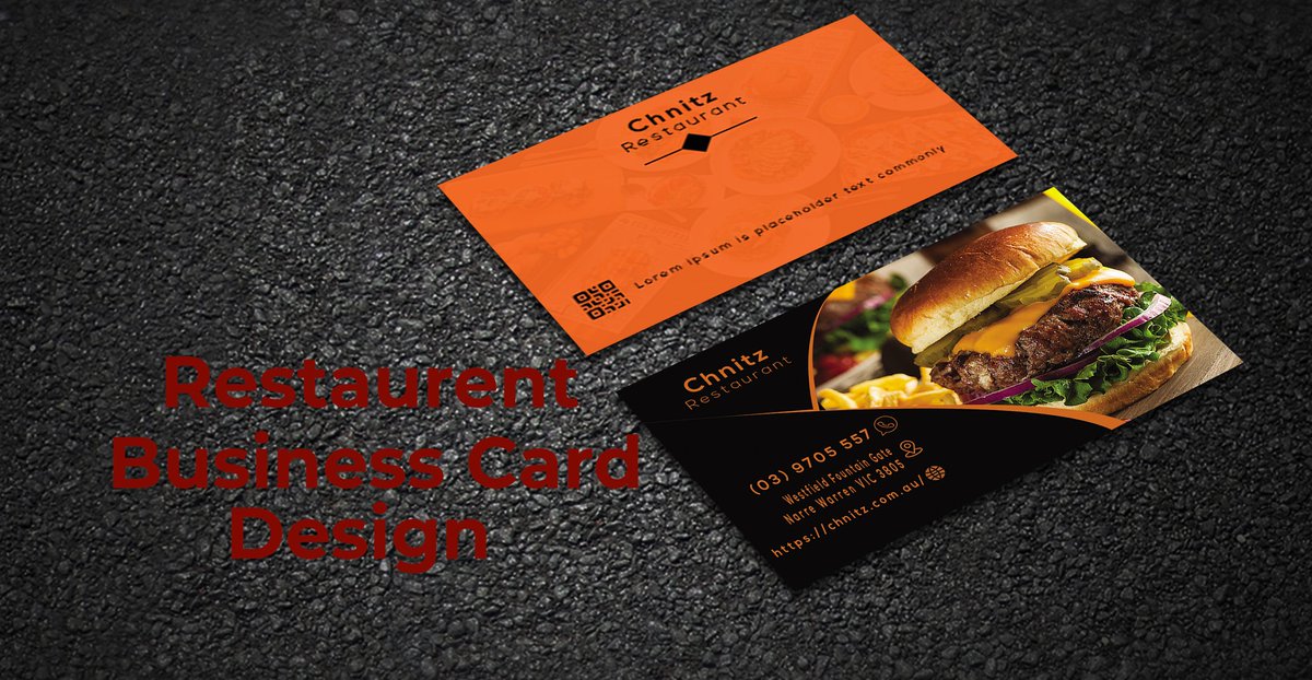 meminasreenem's tweet photo. Here is my new Restaurant business card design &amp; would love to invite you @HealthOfLife1 @DaSweetestBish 
https://t.co/Xb6uWc8SX2
#professional #personal #Burger #Modern #Corporate #coffee #restaurent #Fastfood #branding #black  #ThankyouforyourService #GreenWall #RemembranceDay https://t.co/I7MiM4ggHt