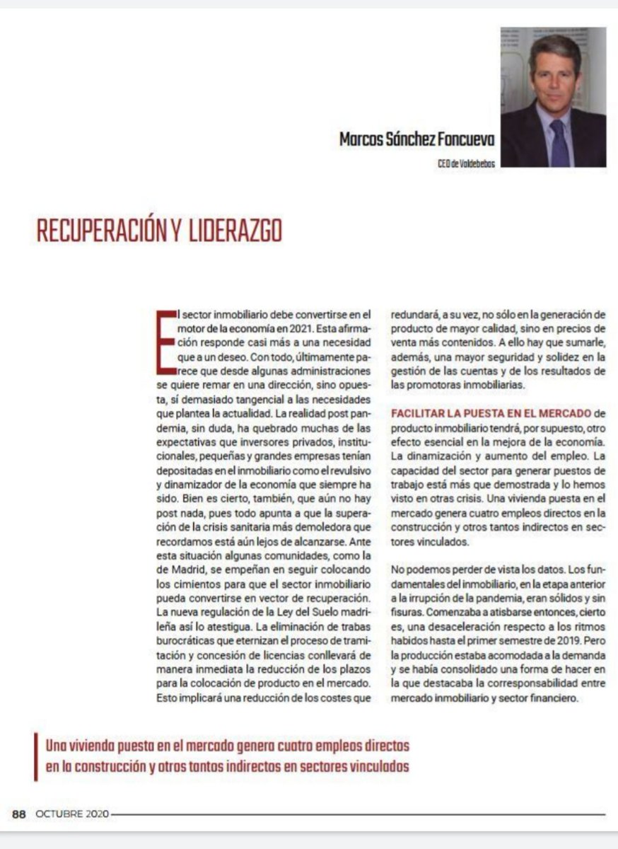 MarcosSFoncueva's tweet photo. Muy contento y agradecido a @ejecutivos_es por invitarme a participar en su Edición Especial 30 Aniversario. Escribo sobre #recuperación y sobre el #liderazgo del  sector #inmobiliario para alcanzarla. https://t.co/67pomDgFON