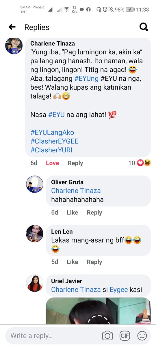 EygeeS's tweet photo. PAKINGGAN ANG SIGAW NG TEAM PLASMAAAAA! 💙😍 @eygeepauldevera
@yurielofficial
#EYULangAko https://t.co/rz0qU6Ji0B