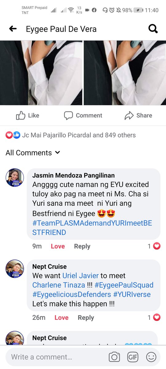 EygeeS's tweet photo. PAKINGGAN ANG SIGAW NG TEAM PLASMAAAAA! 💙😍 @eygeepauldevera
@yurielofficial
#EYULangAko https://t.co/rz0qU6Ji0B