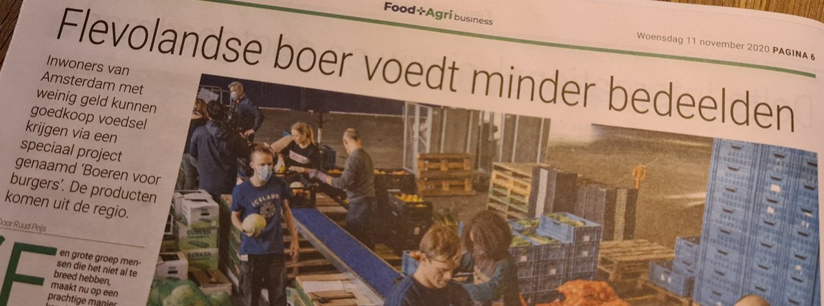 Karin_B_E's tweet photo. Voor u gelezen in @FoodAgribusines 📰

Flevolandse boer voedt minder bedeelden in Amsterdam met Nederlandse waar uit de regio en oogst en passant waardering 👌

#FlevoFood 👨‍🌾🚜
#BoerenVoorBurgers 💪 https://t.co/hgjeNTqFkT