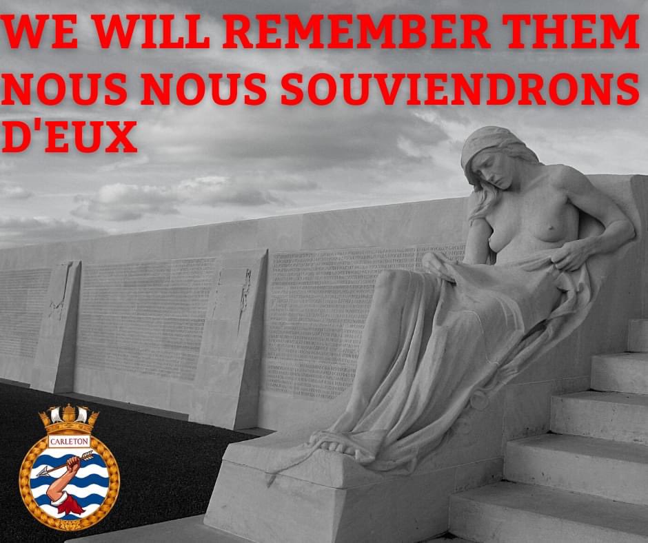 HMCS_NCSM_CAR's tweet photo. Every year on Nov 11, #HMCSCARLETON parades w/ units from across Ottawa at the National War Memorial. Today will look different. There will be no large gatherings or ceremonies, but the heart of Nov 11 – the act of remembrance – will continue, unaffected by current events. https://t.co/DlH43iimLW