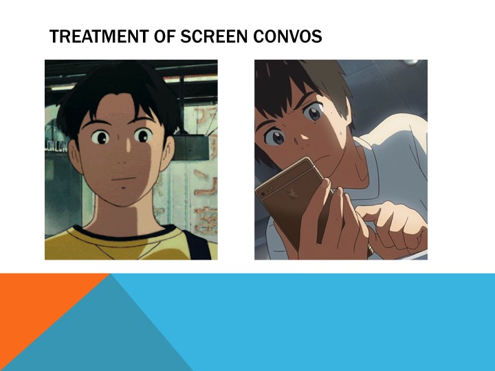 later in editing weve pushed the concept of manga frames by employing many slide transitions and at one point an iris, emphasizing the "framiness". also crudely seen here how i planned to do frames within frames