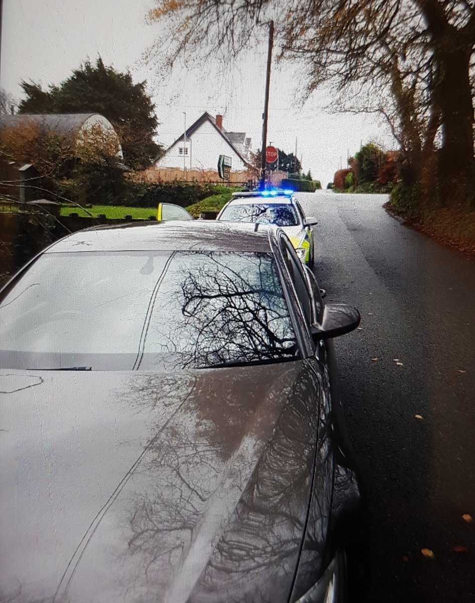 Day of action in mid-Ceredigion. Numerous vehicles stop checked in relation to #roadsafety concerning condition of tyres, lights & vehicle maintenance. 
However, your vehicle condition might be ok but if you have #nolicence #noinsurance you'll have no car #seized.

#fatal5