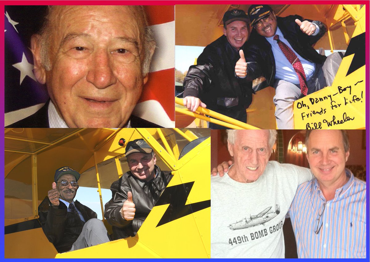 I humbly salute all vet’s with pride &amp; honor on this #VeteransDay They kept our flag unfurled, unyielding &amp; stunning. #TuskegeeAirmen Major Victor Terrelonge &amp; Lt. William Wheeler. Angelo Monte, on the beach D-Day. Bud Roche with the 449th. Honored to be in their presence. 🇺🇸🇺🇸