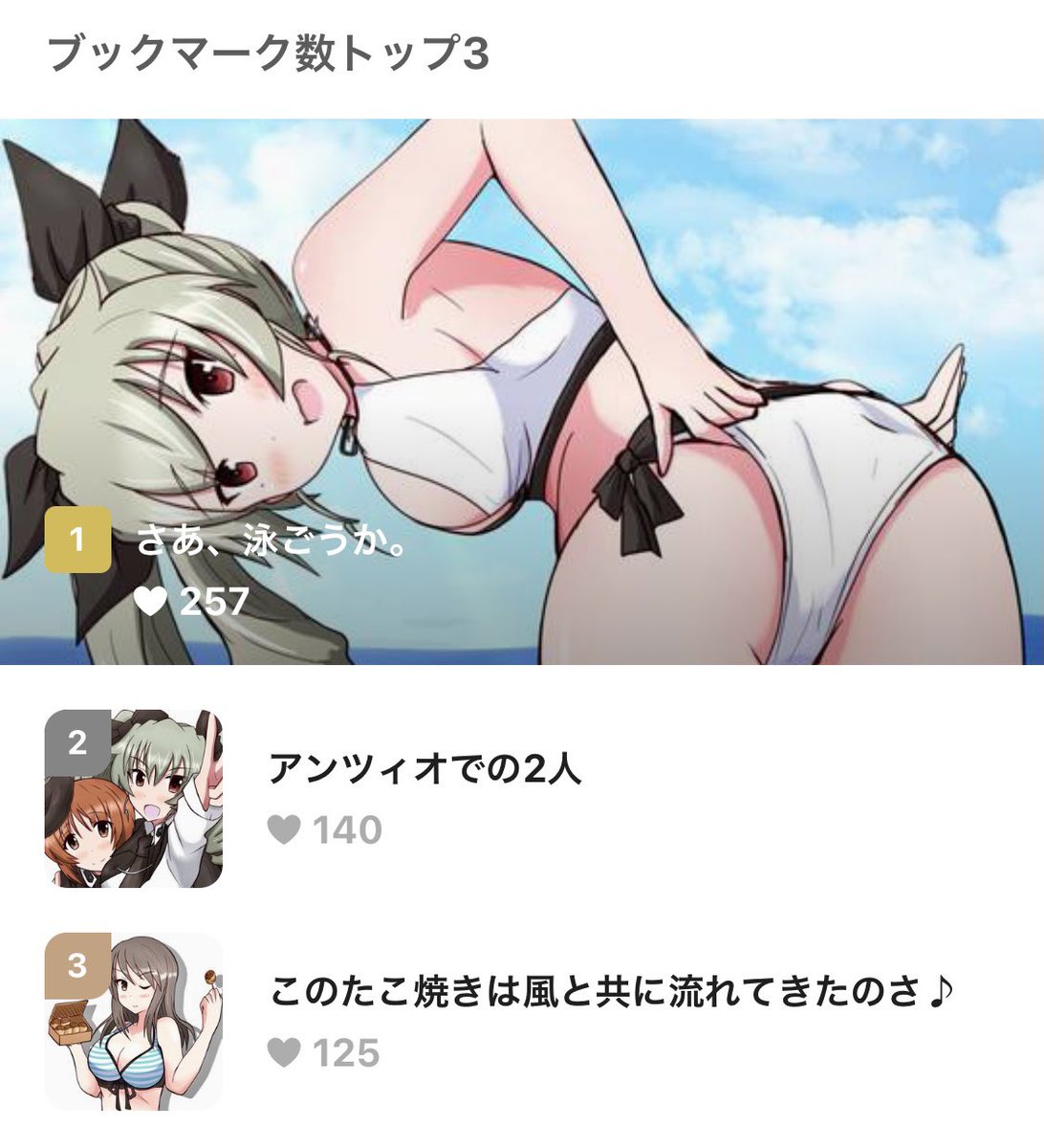 うちのブクマ3位はアンツィオでなく、ミカさんです、、、 