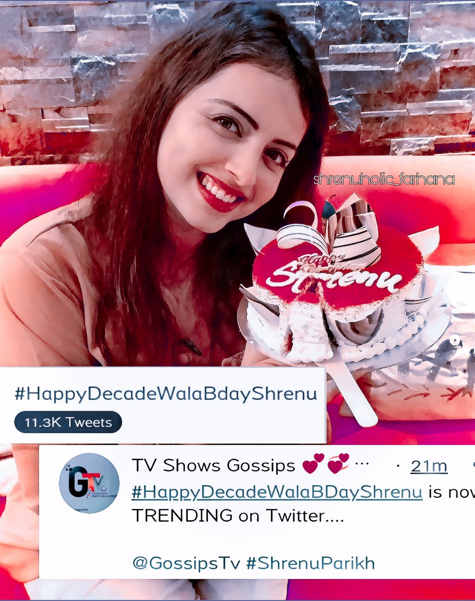 Farhana_shrenu's tweet photo. Twitter is on fire cause our birthday girl is trending and its our double celebration cause she completed successful 10 years in industry and today is also her birthday queen is rocking #HappyDecadeWalaBDayShrenu https://t.co/BYQJKEOu5f