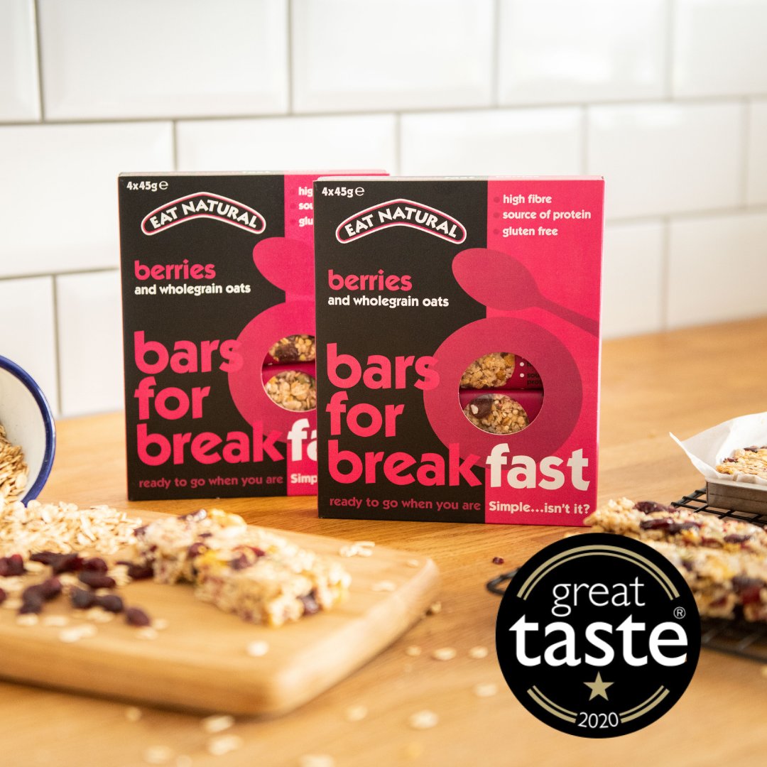 Exciting news...⭐ Our berry breakfast bar has won a Gold Star at this year's Great Taste Awards ⭐ 
Grab yours from <a href="/sainsburys/">Sainsbury's</a> or <a href="/waitrose/">Waitrose & Partners</a>
#eatnatural #greattasteawards #greattasteawards2020 #breakfast #snacks