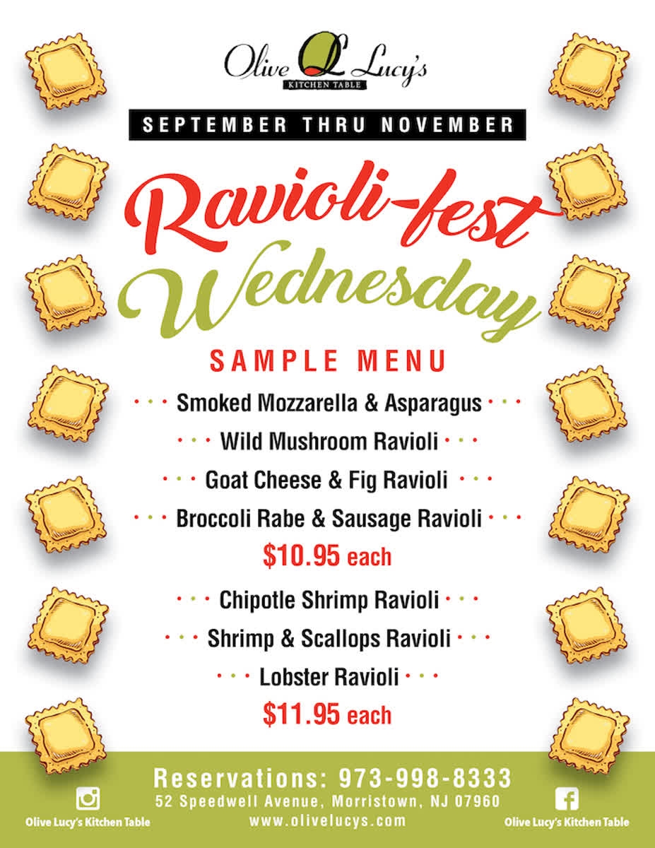 OliveLucys's tweet photo. It's time for Olive Lucys Ravioli-Fest! Join us every week for a different sample and tell us your favorites! https://t.co/BwtpVjCMlM