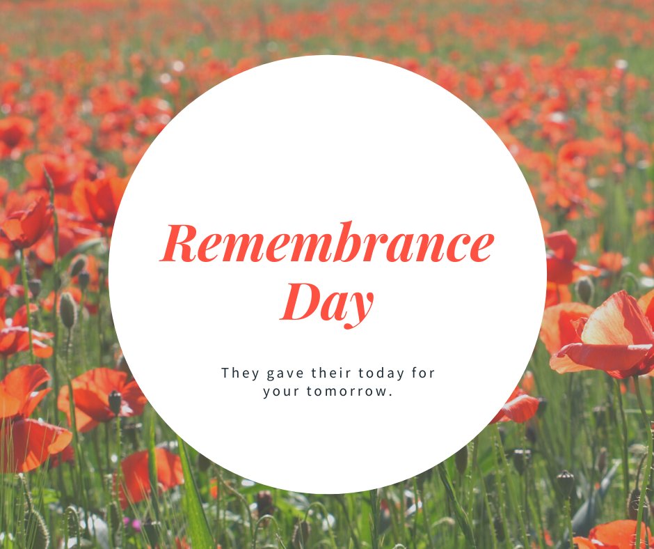 Today, we remember all the brave people who gave their lives in The Great War and all conflicts since ❤️
