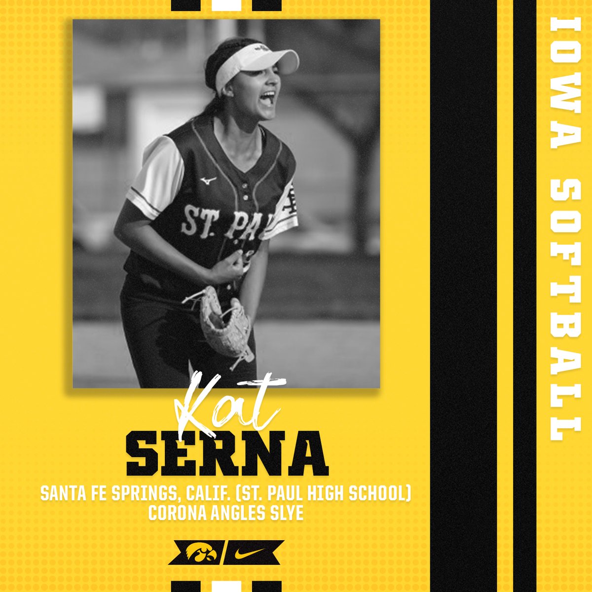 iowasoftball's tweet photo. Ladies and gentleman, our 1st of 10 additions...

Welcome to the #Hawkeyes, Kat Serna!

#NationalSigningDay https://t.co/8o86h0zFuk