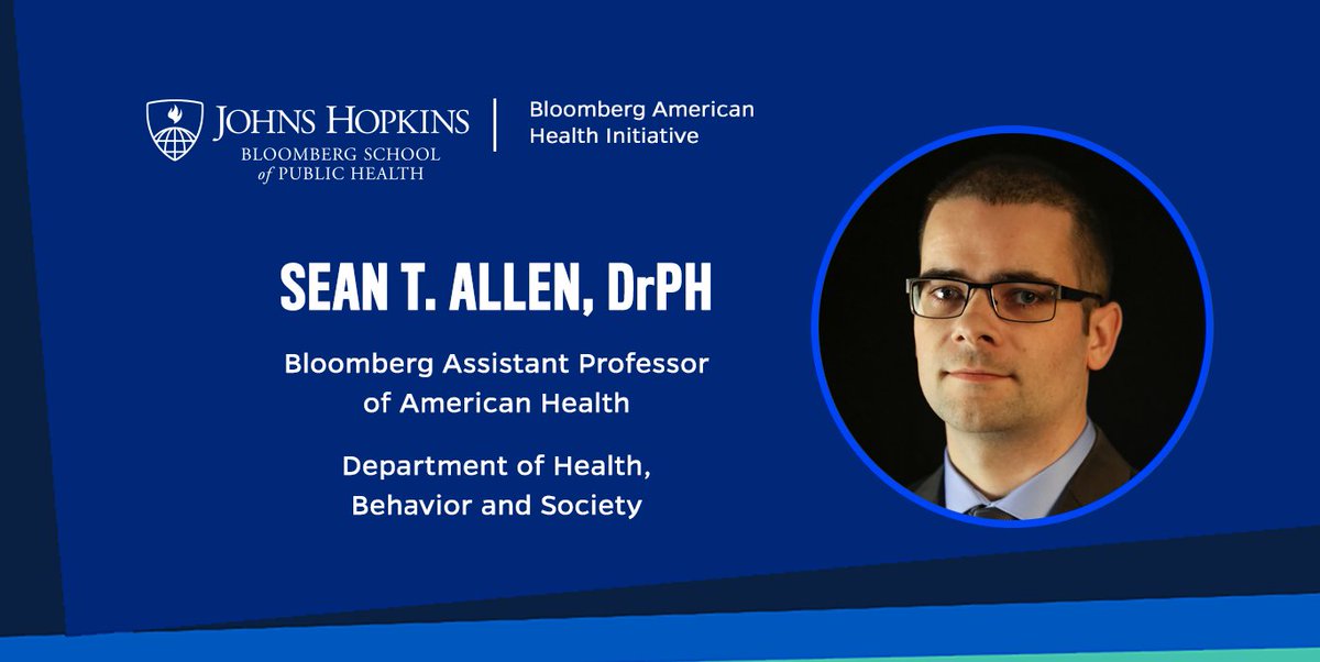 EllenJMacKenzie's tweet photo. We are delighted to congratulate @DrSeanAllen on this @AmericanHealth appointment. Dr. Allen's focus on health disparities associated with injection drug use has never been more important given the scale of the opioid crisis. https://t.co/O8HfntCtsf https://t.co/GXLkemTHnj