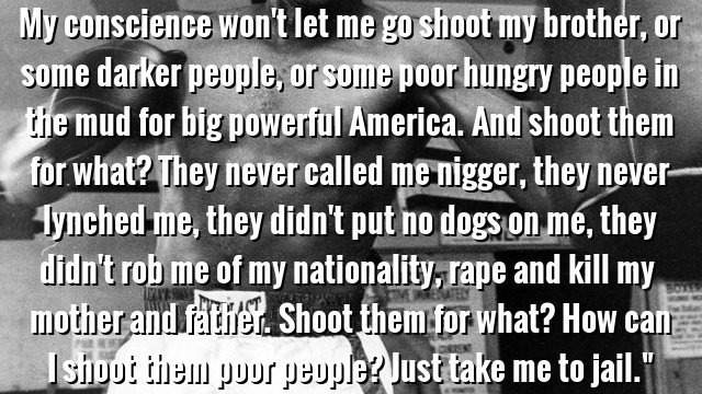 JossSheldon's tweet image. I love that Muhammad Ali is trending right now, on #RemembranceDay.

That man's refusal to become a soldier, despite the abuse he received in return, despite the damage it did to his  bank balance and career - that was blimming heroic.