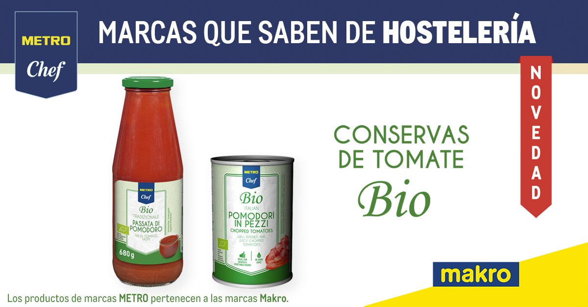 makroESP's tweet photo. 👌Dale a tu carta un toque auténticamente italiano con las conservas de #tomate Bio #MetroChef, parte de la familia #MakroChef 🍅Cultivados sin pesticidas ni fertilizantes, son ideales para sopas y salsas📲

PEN y BAL🔹https://t.co/fkdiac5vnP
CAN🔹https://t.co/Kbm1bTmmSF https://t.co/xSVirjgqms