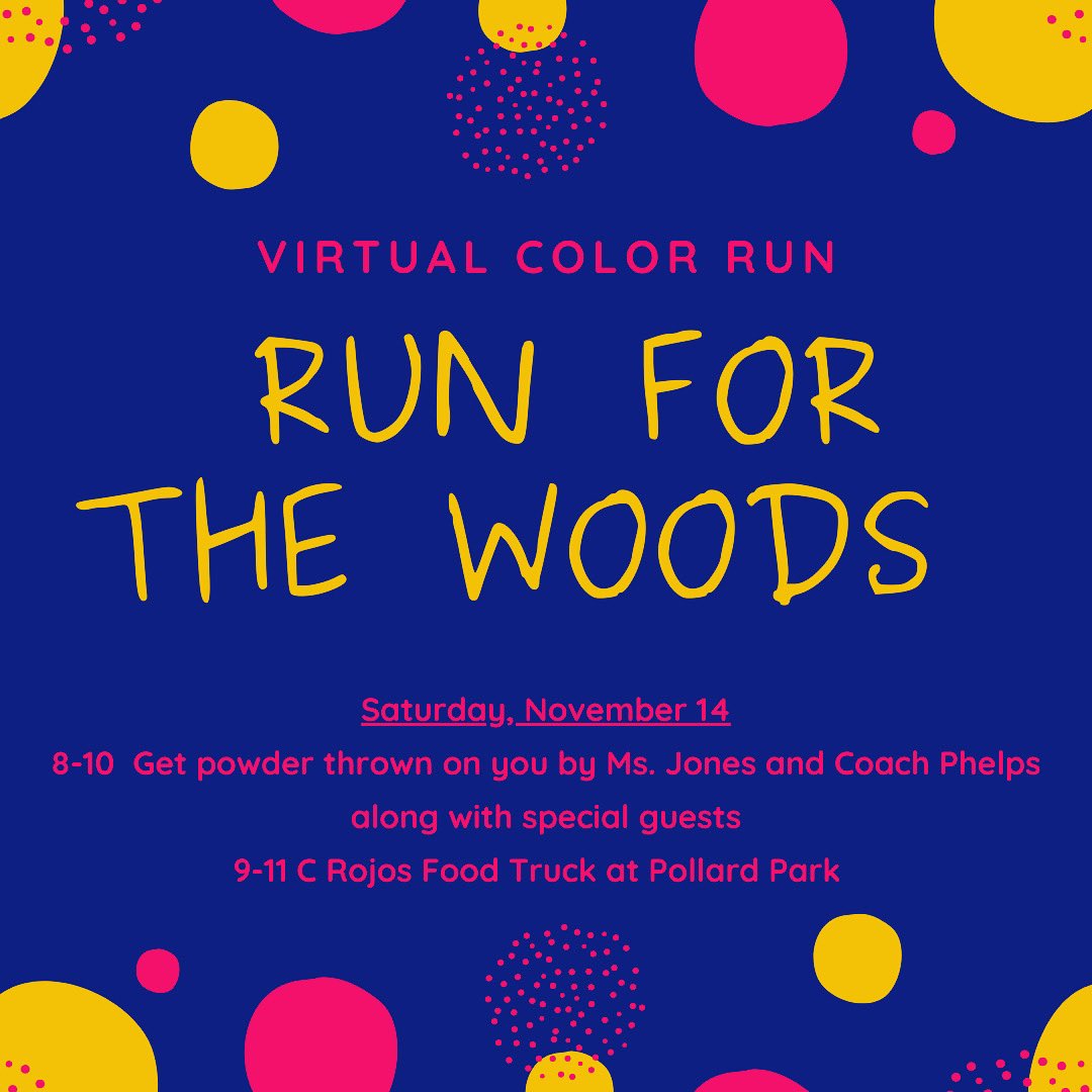 WoodsPTA's tweet photo. **You can run anytime between now and Saturday. Race course will be marked Friday evening** https://t.co/JcgNgZhzMg