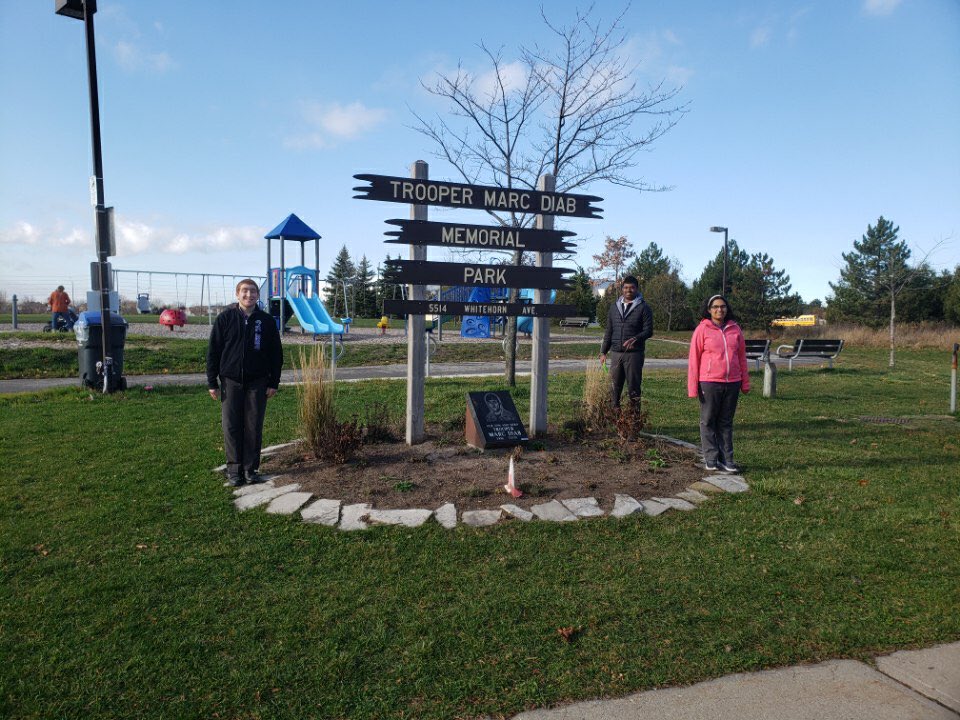 Today our students visited Trooper Marc Diab Memorial Park. Marc was a former St. Joseph student who served in Afghanistan. <a href="/mspetesdp/">Ms Petes</a>