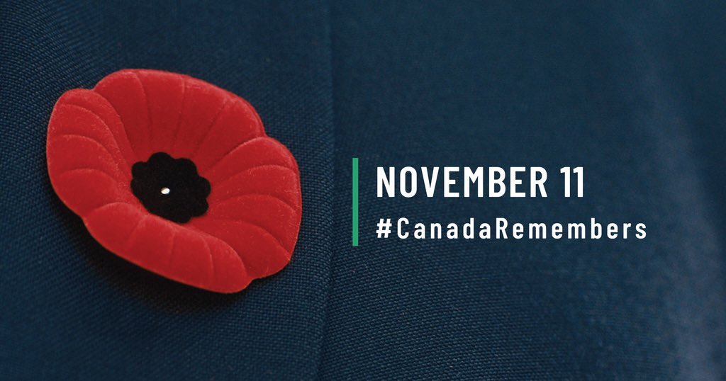 Today, we're remembering the brave women and men who served and continue to serve for our country. #CanadaRemembers #RemembranceDay #LestWeForget